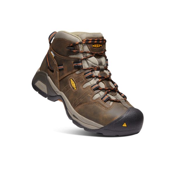 Men's Detroit XT Waterproof Boot (Soft Toe) | Black Olive/Leather Brown