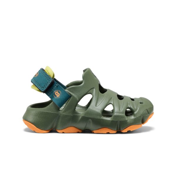Toddlers' HyperFLT Clog | Bronze Green/Orange Peel