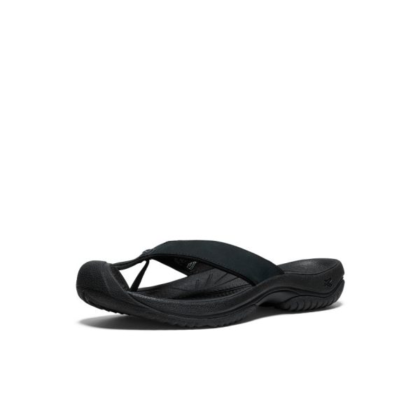 Men's Waimea Leather Flip-Flop | Black/Black